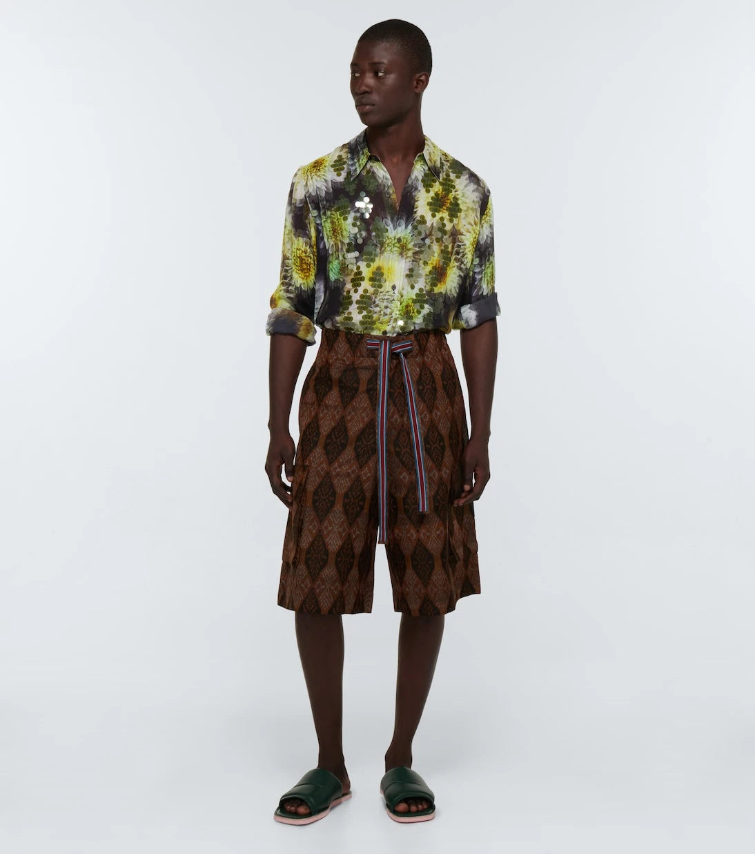 Dries Van Noten - Silk and cotton Ikat shorts
