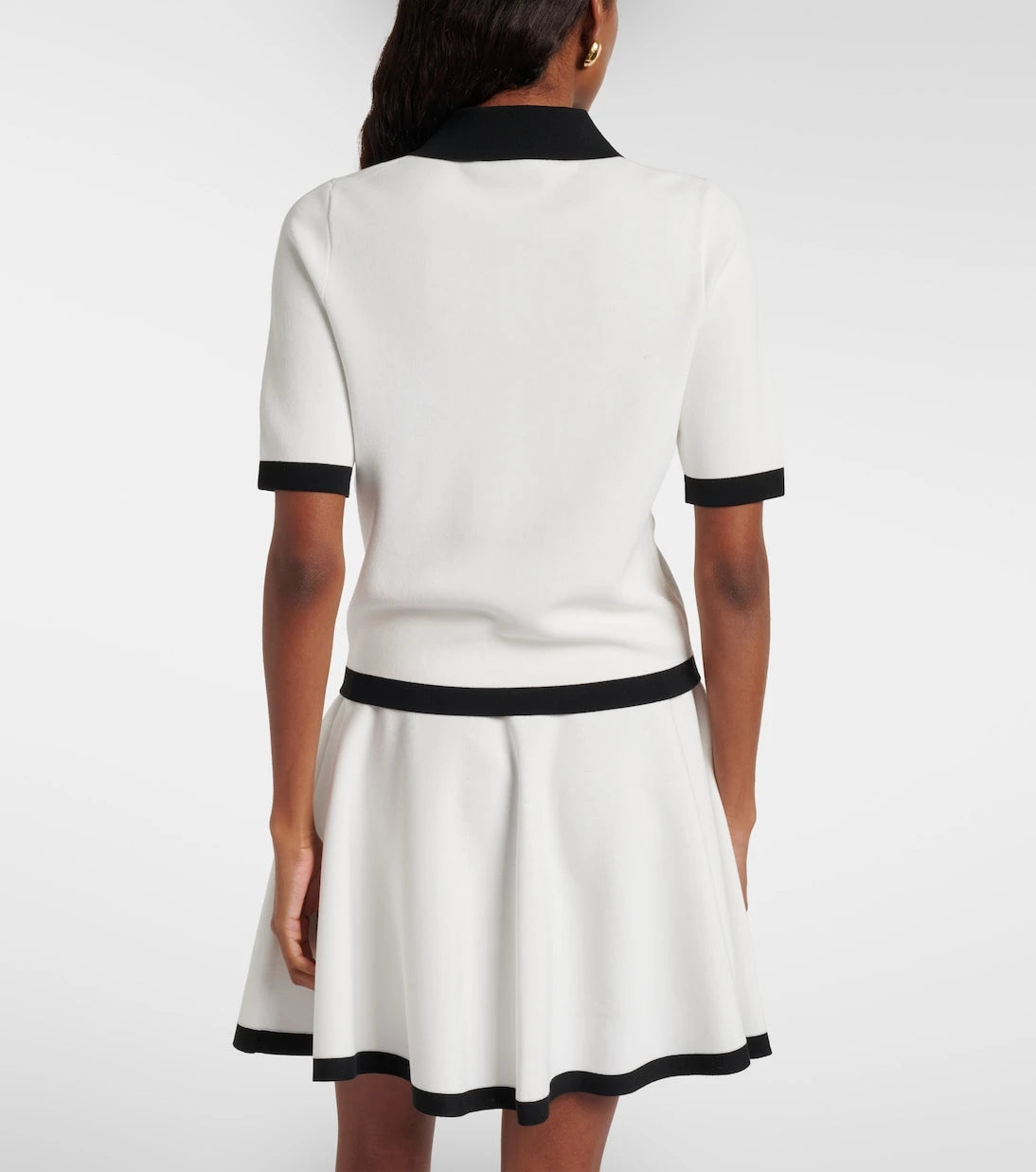 Nina Ricci - Ribbed-knit polo shirt