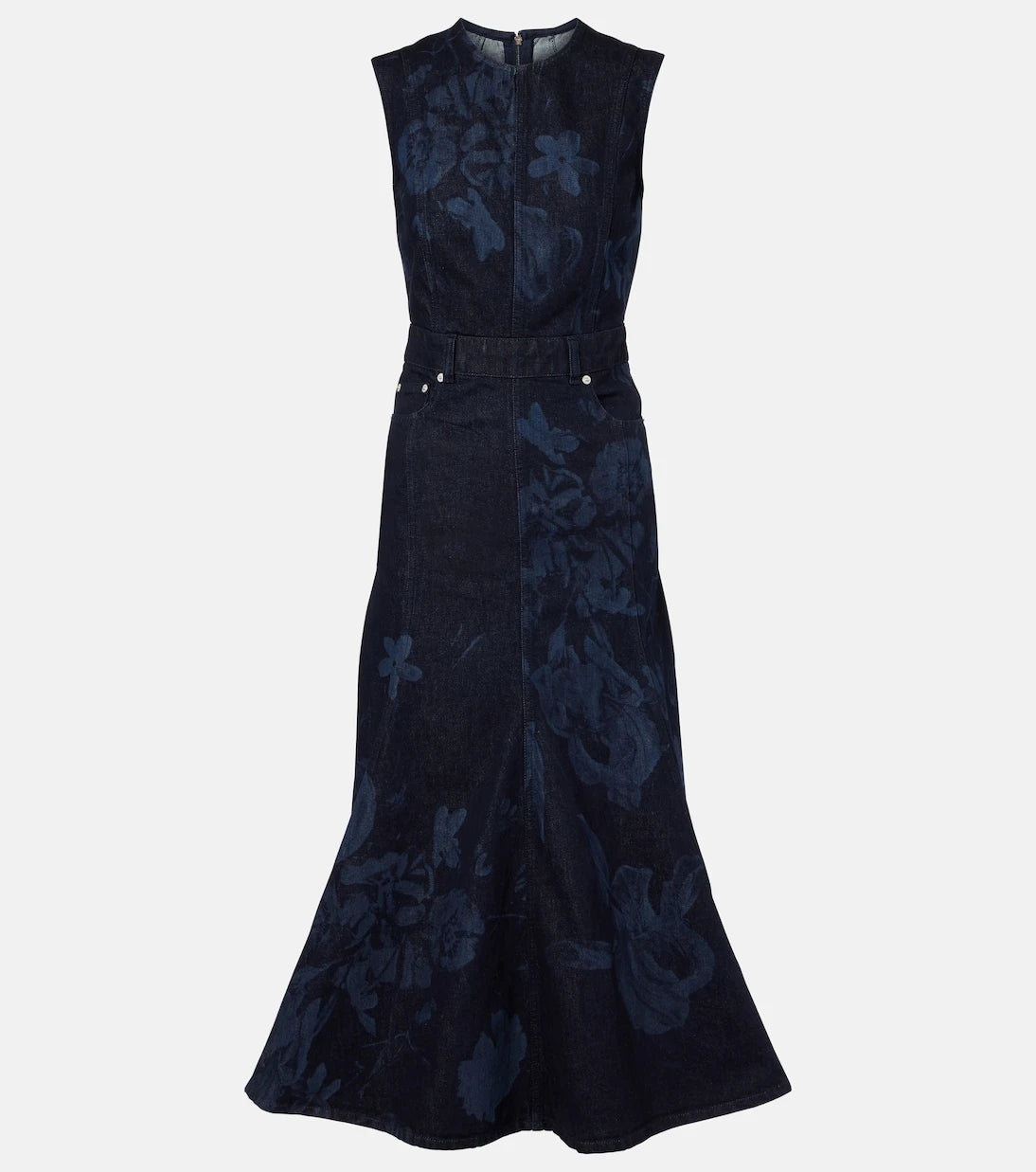 Erdem - Floral denim midi dress