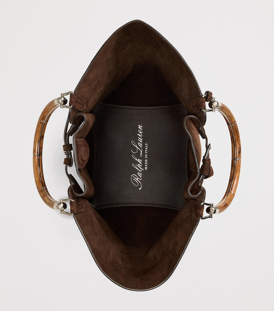 Brown Suede Ralph Tote Bag