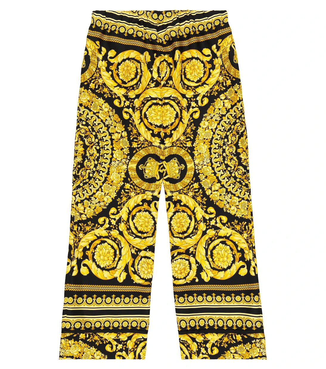 Versace Kids - Barocco wide-leg silk twill pants