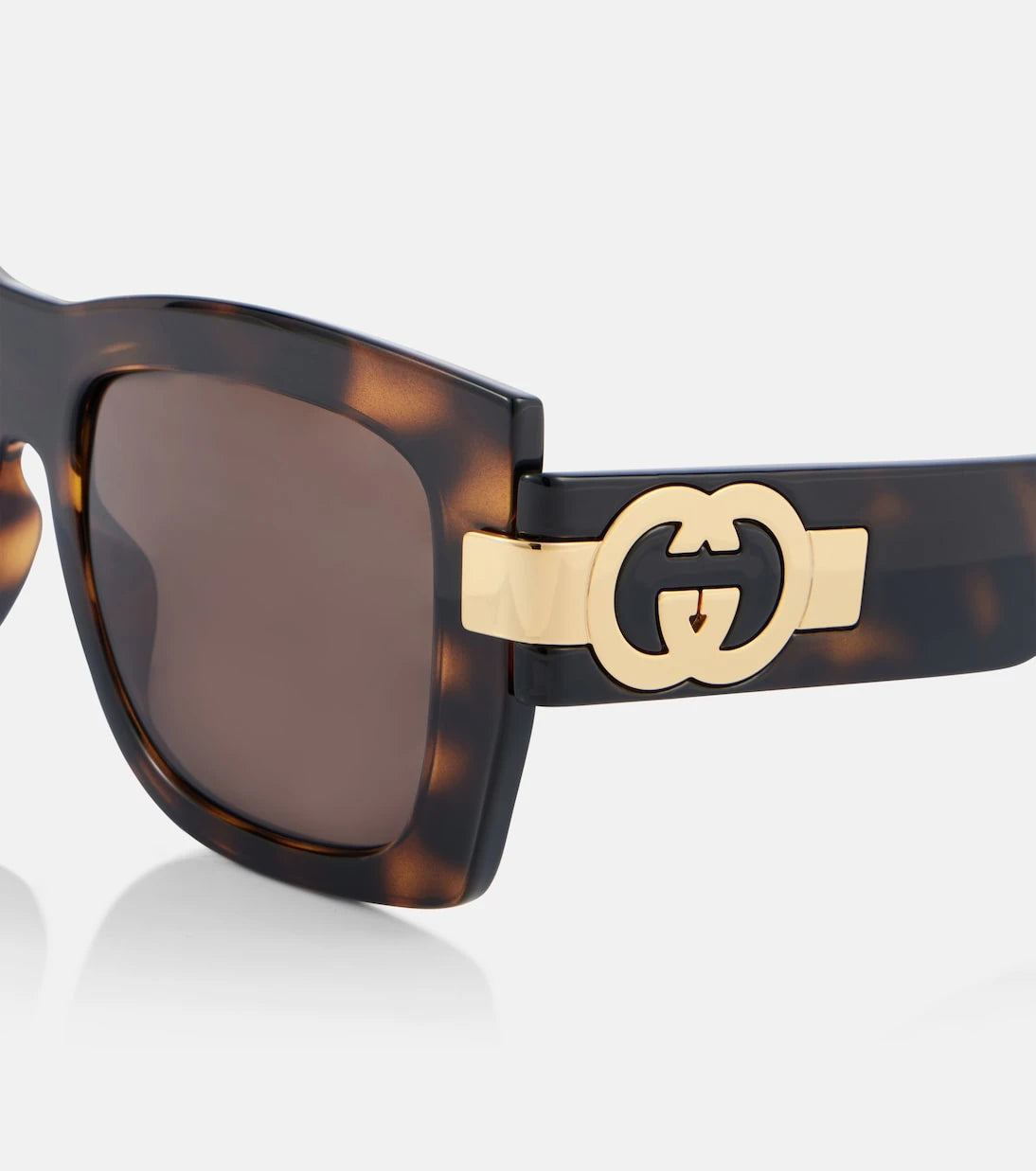Gucci - نظارة شمسية مربعة بعدسة Interlocking G
