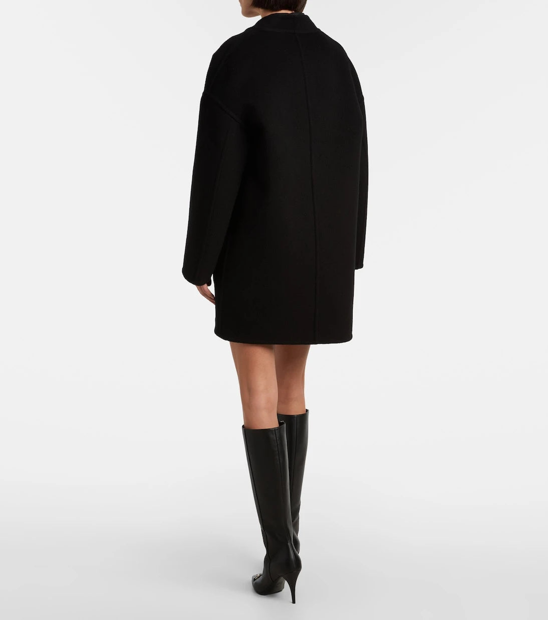 Gucci - Caban reversible leather-trimmed wool coat