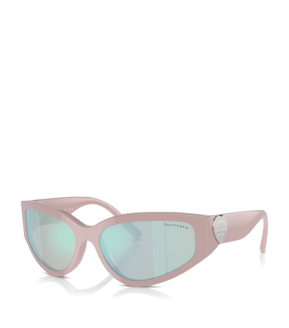 Tiffany & Co. Pink Acetate Heart-Detail Sunglasses