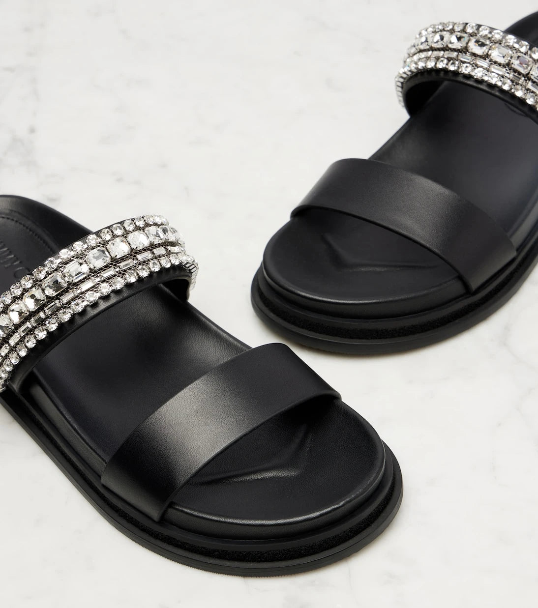 Jimmy Choo - Jadi crystal-embellished leather slides
