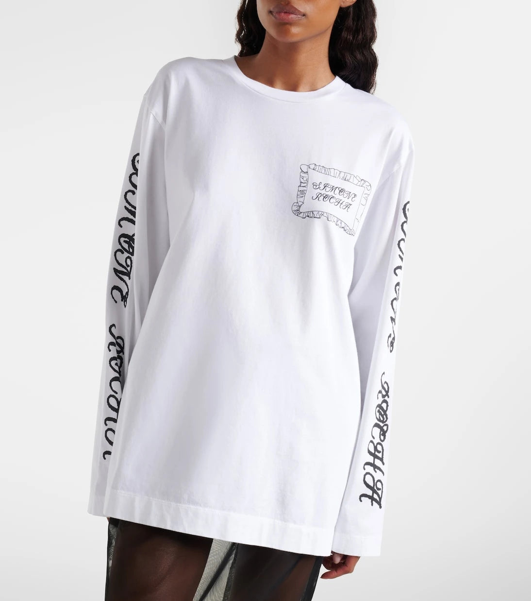 Simone Rocha - Printed cotton jersey top