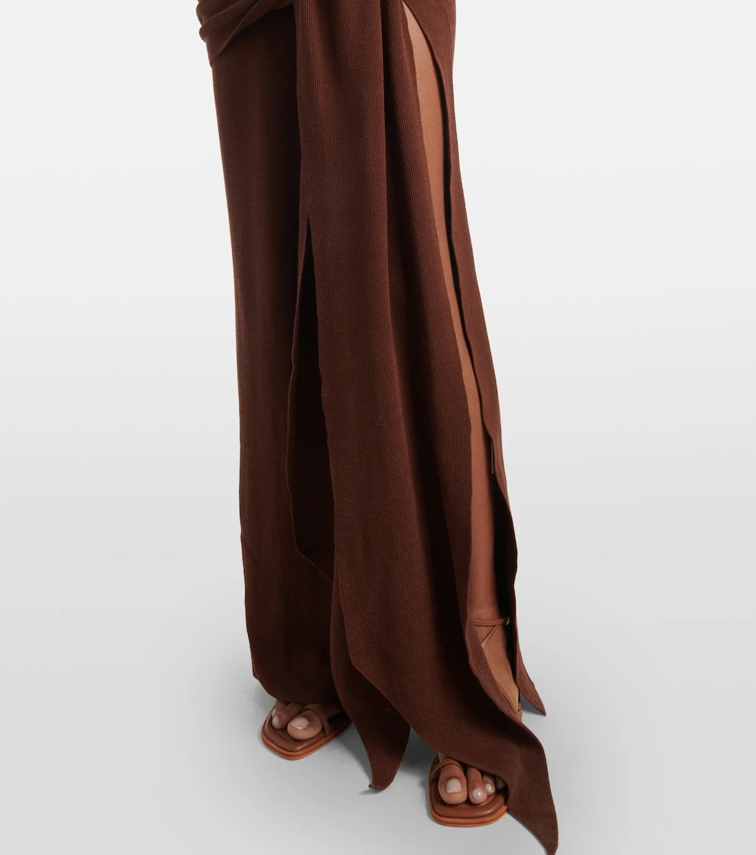 Aya Muse - Saros draped cotton-blend maxi dress