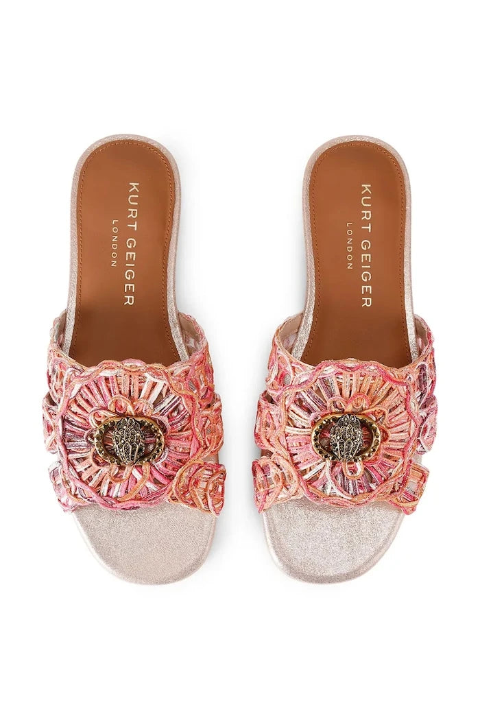 Kurt Geiger London чехли дамски Chelsea Woven Flat Sdl