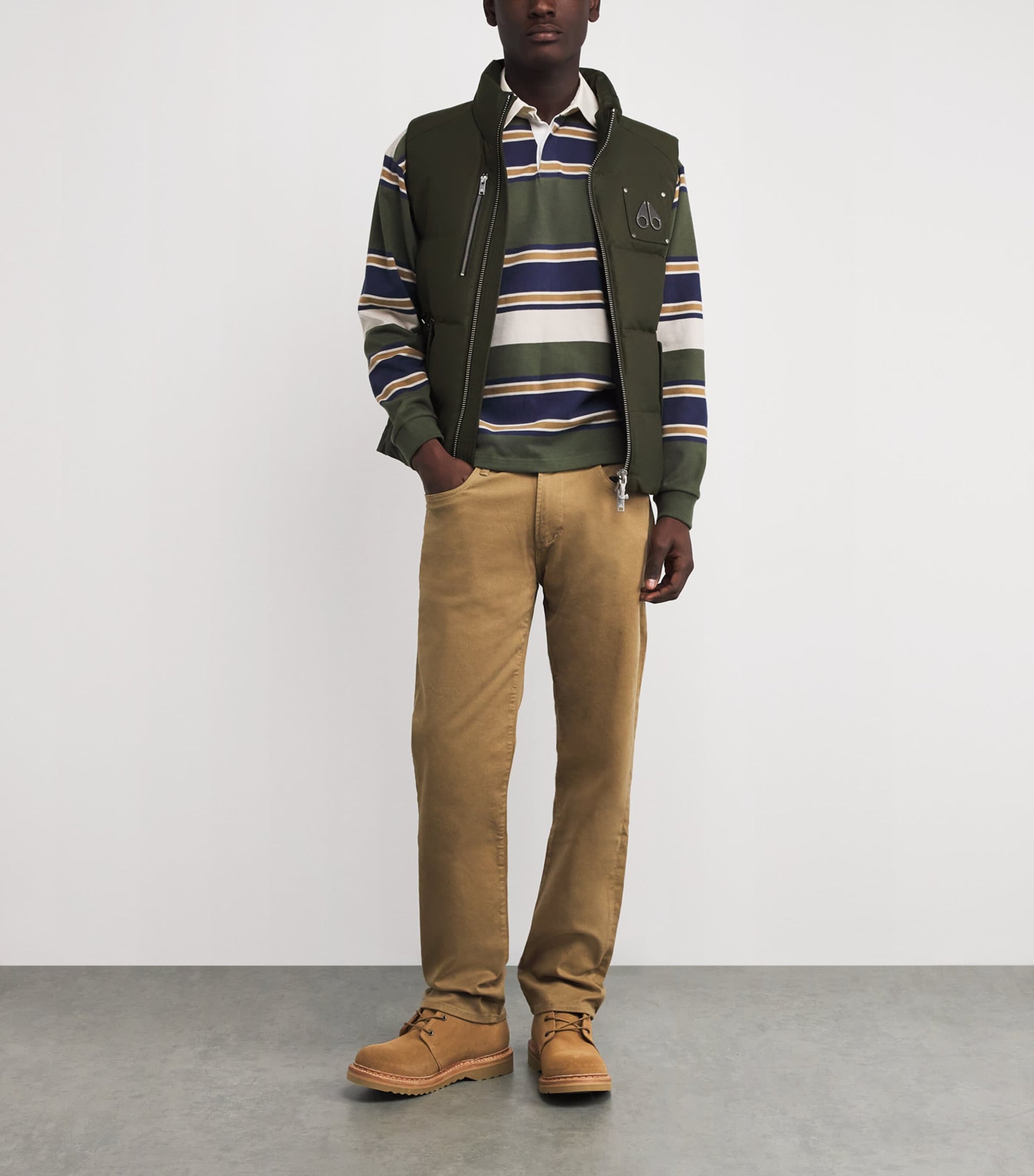 Green Cotton-Blend Down Westmount Gilet