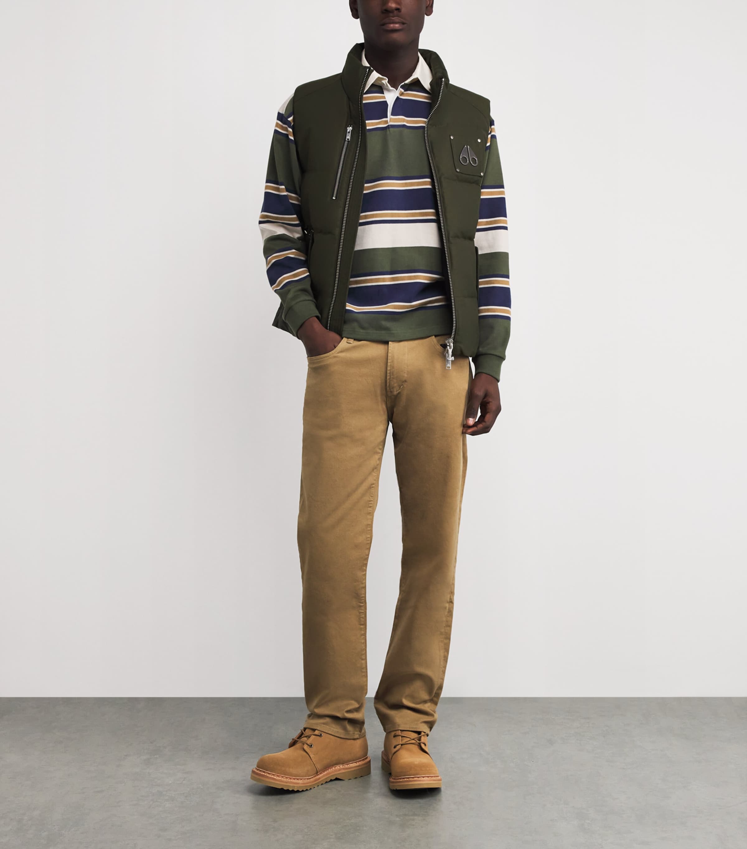 Green Cotton-Blend Down Westmount Gilet