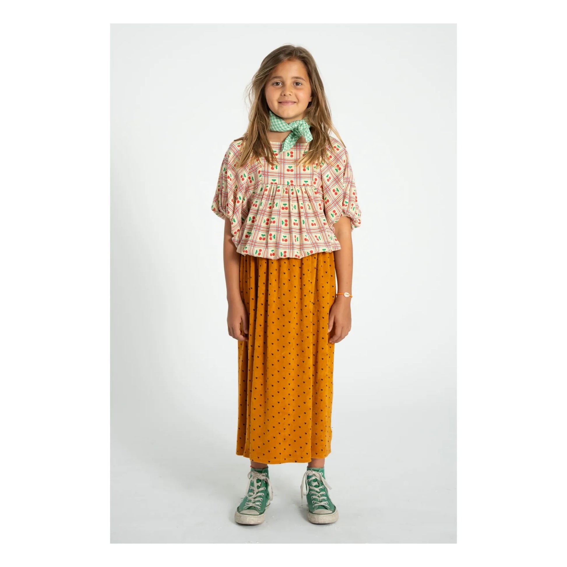 Piupiuchick - Blouse Bouffante Cerises | Yellow