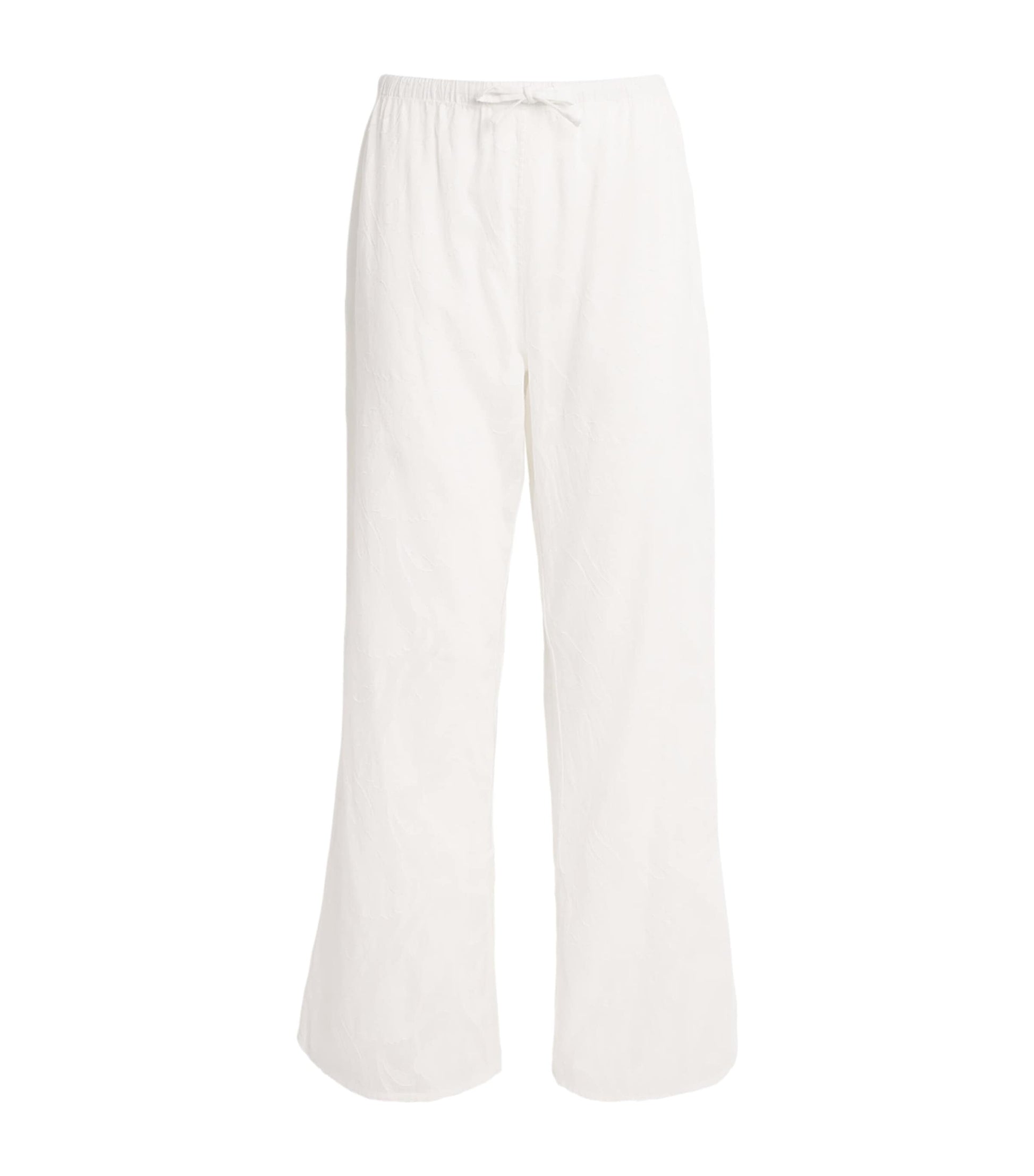 Desmond & Dempsey Ivory Floral Jacquard Pyjama Trousers
