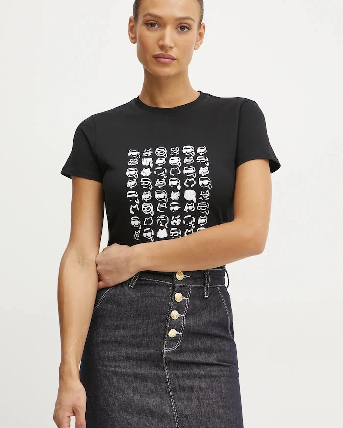 Karl Lagerfeld IKON Pamuklu Tişört