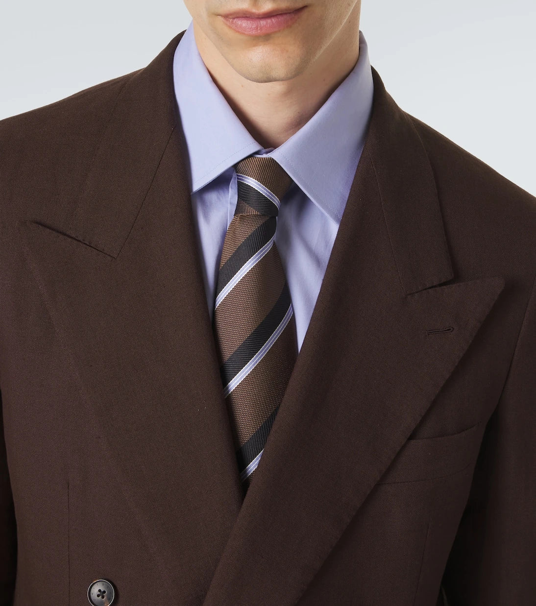 Brioni - Striped silk jacquard tie