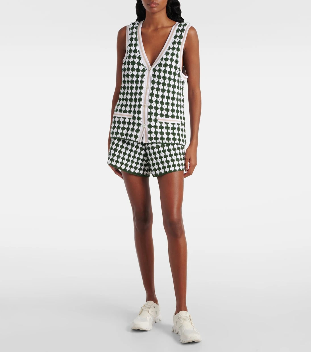 The Upside - Portobello Watson crochet cotton vest