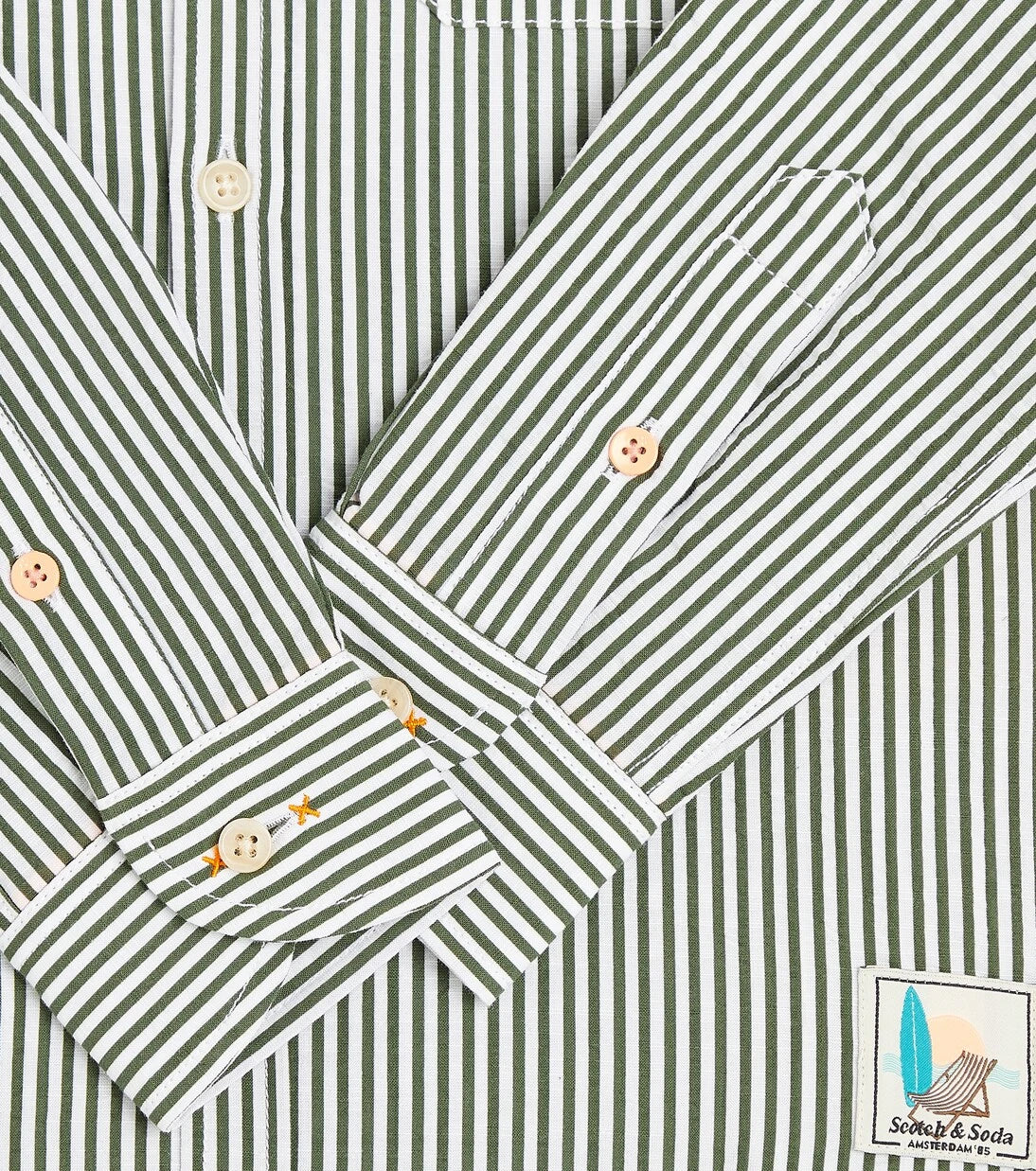 Scotch & Soda Kids - Striped seersucker shirt