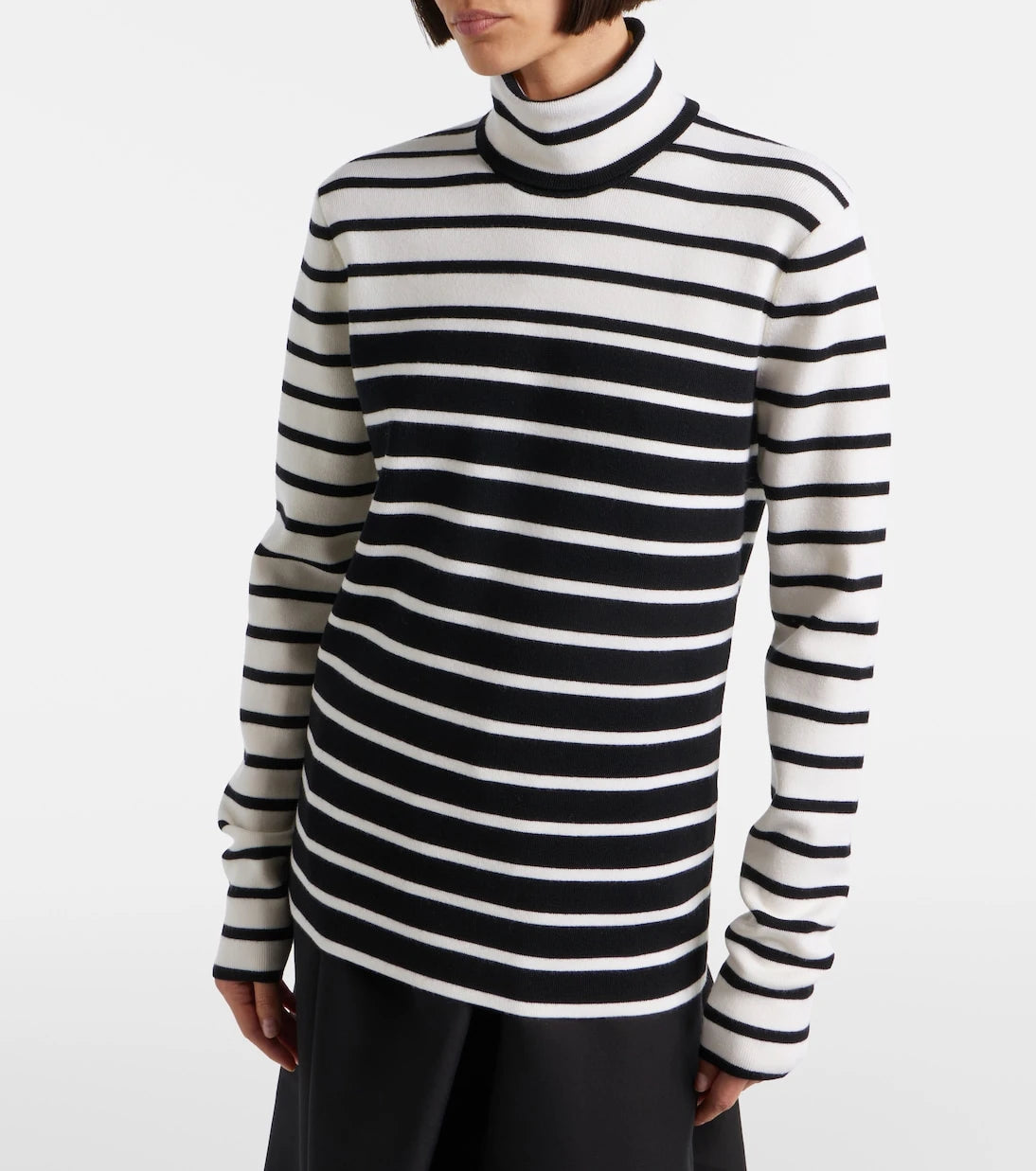 Toteme - Striped wool-blend turtleneck sweater