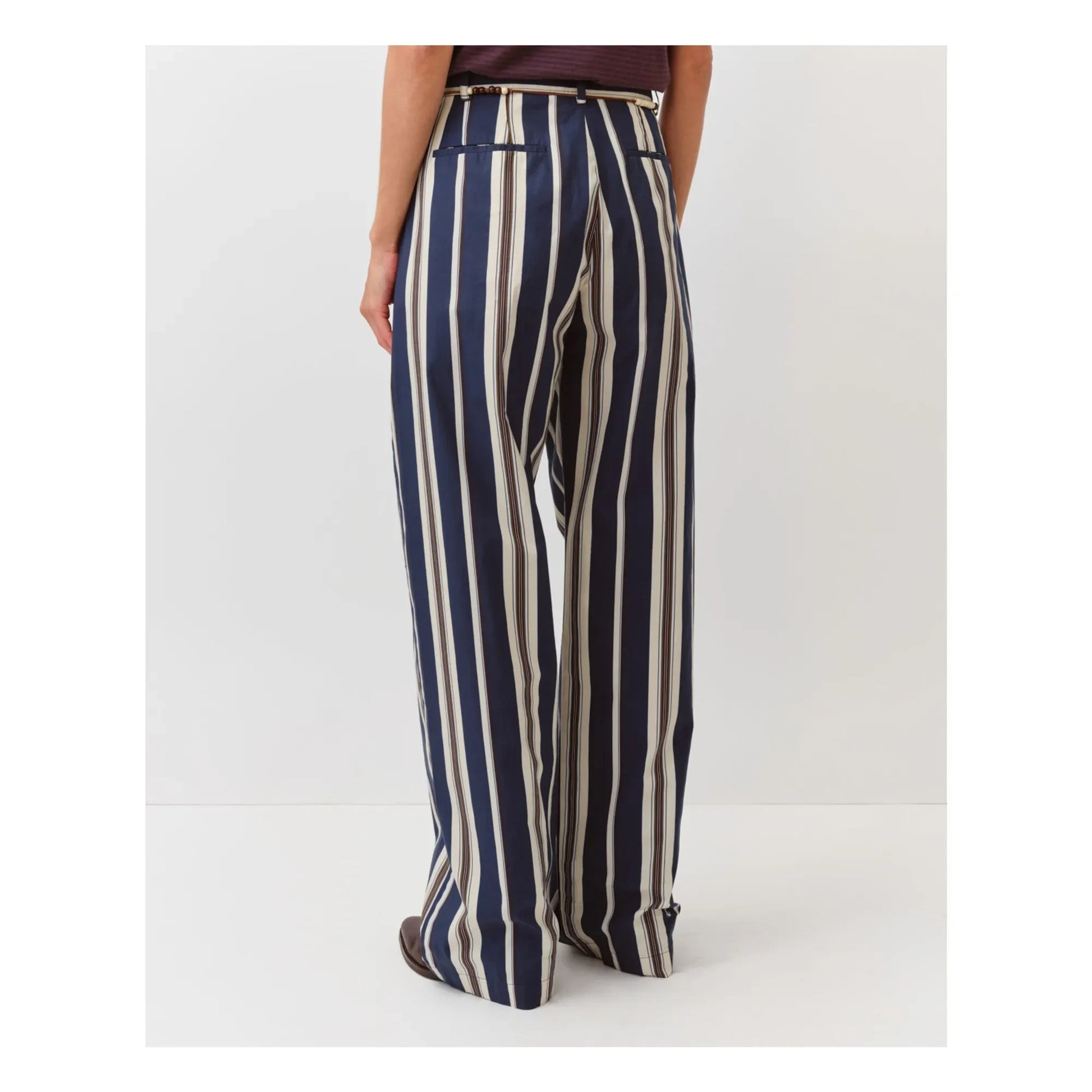 Diega - Pimao Striped Pants | Navy blue