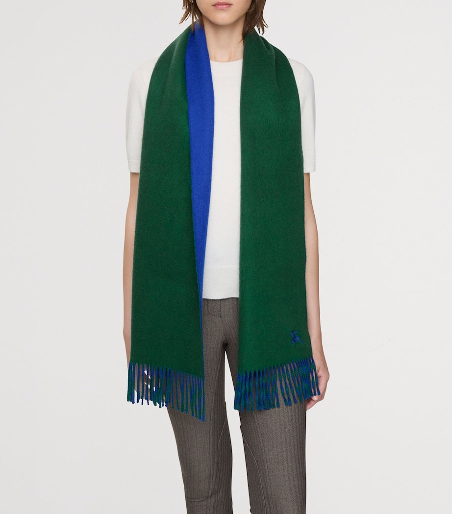 Green Cashmere Reversible EKD Scarf