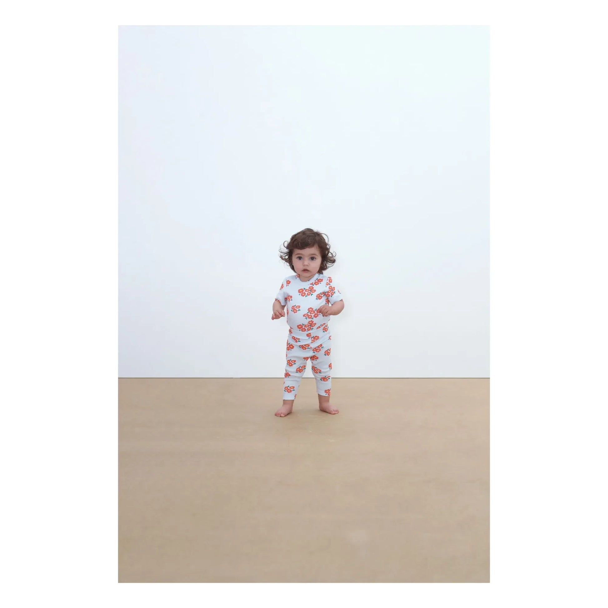 Tinycottons - Organic Cotton Flowered Bodysuit | Pale blue