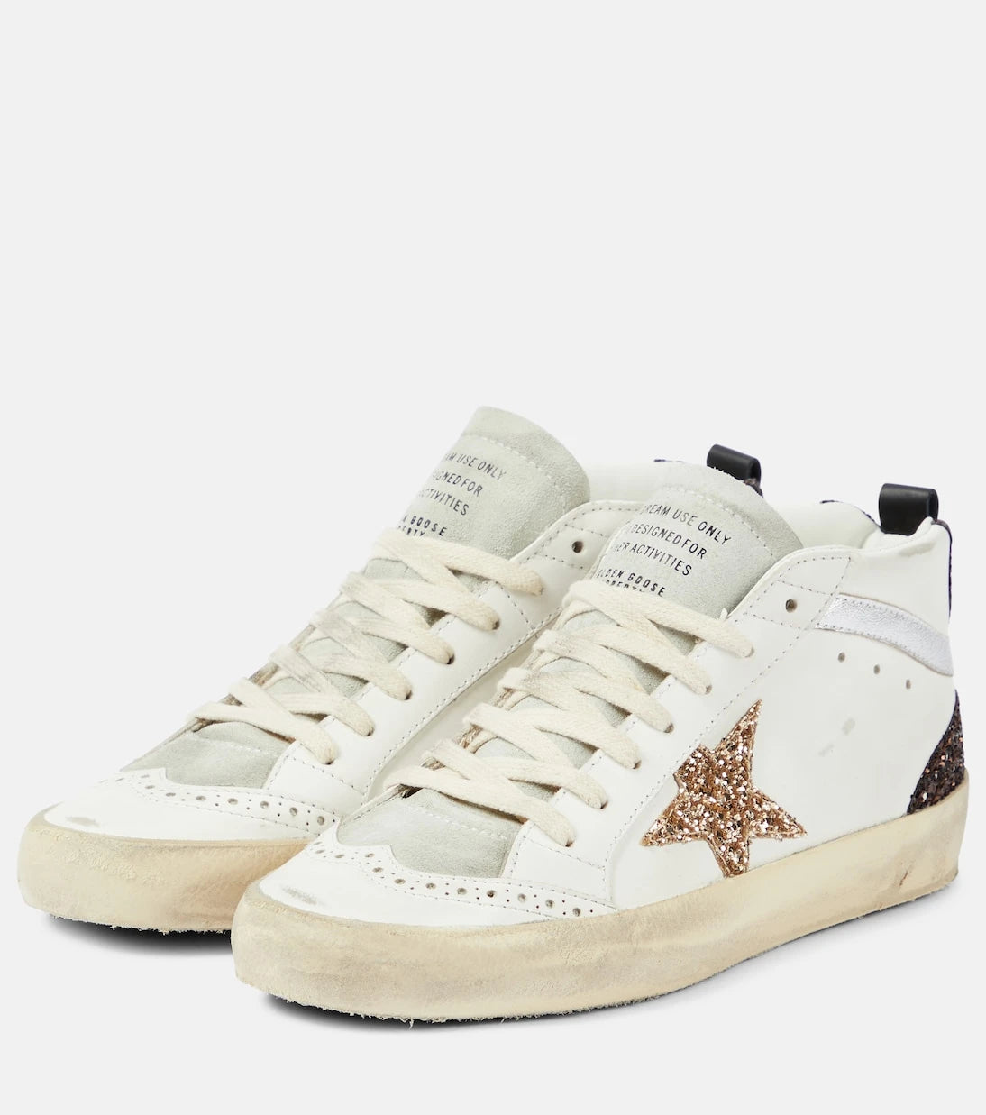 Golden Goose - Mid Star glitter leather sneakers