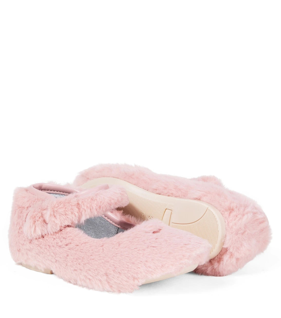 Monnalisa - Leather-trimmed Mary Jane flats