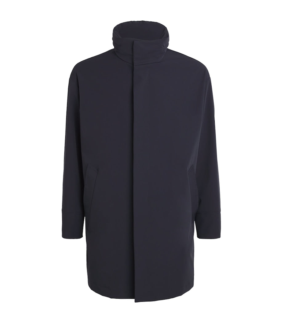 Giorgio Armani Blue Padded Pea Coat