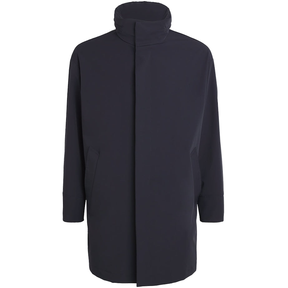 Giorgio Armani Blue Padded Pea Coat