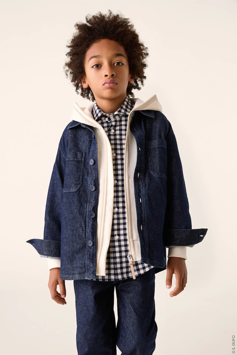 Il Gufo - Gingham cotton-blend shirt