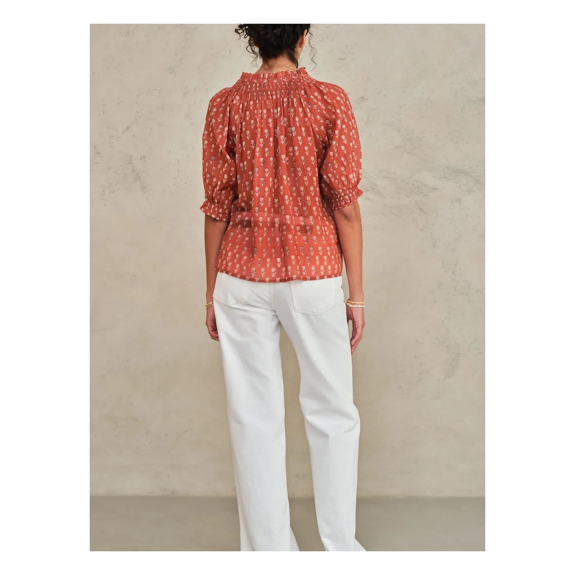 M.A.B.E. - Ari Cotton blouse | Rust
