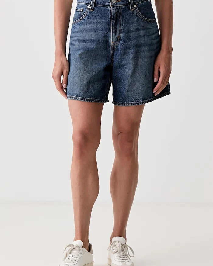 Levi's къс панталон дамски от деним HIGH BAGGY SHORT ACHIEVE EVERYTHING