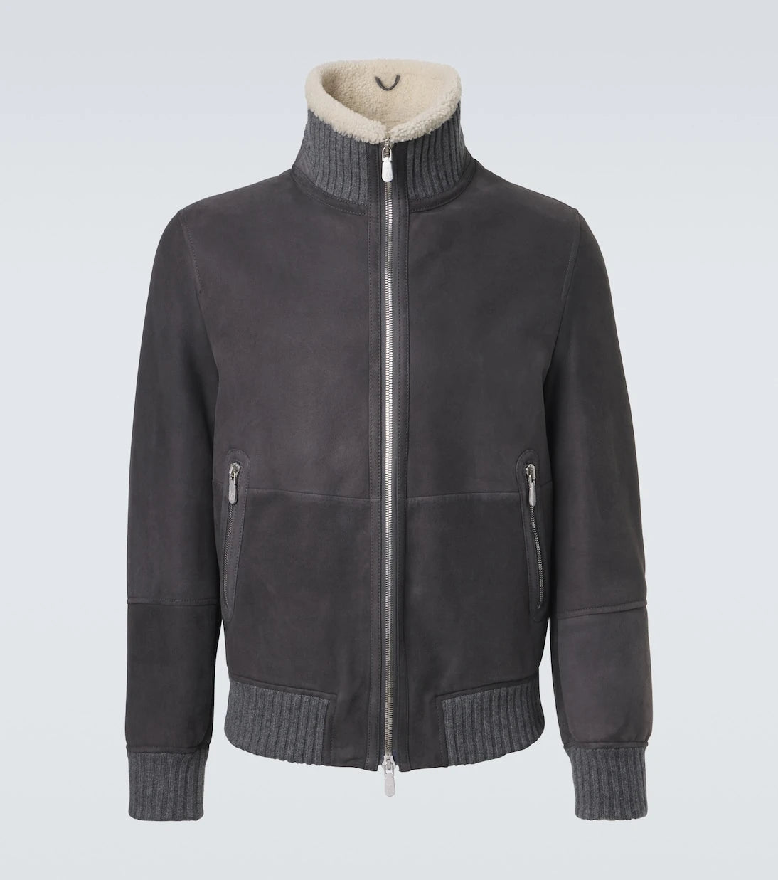 Brunello Cucinelli - Cashmere-trimmed shearling blouson jacket