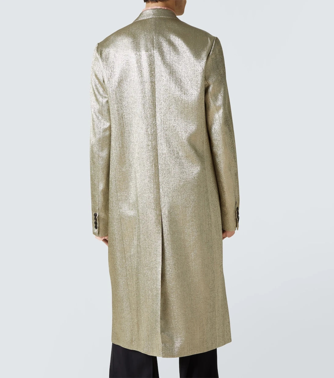 Dries Van Noten - Double-breasted lamé coat