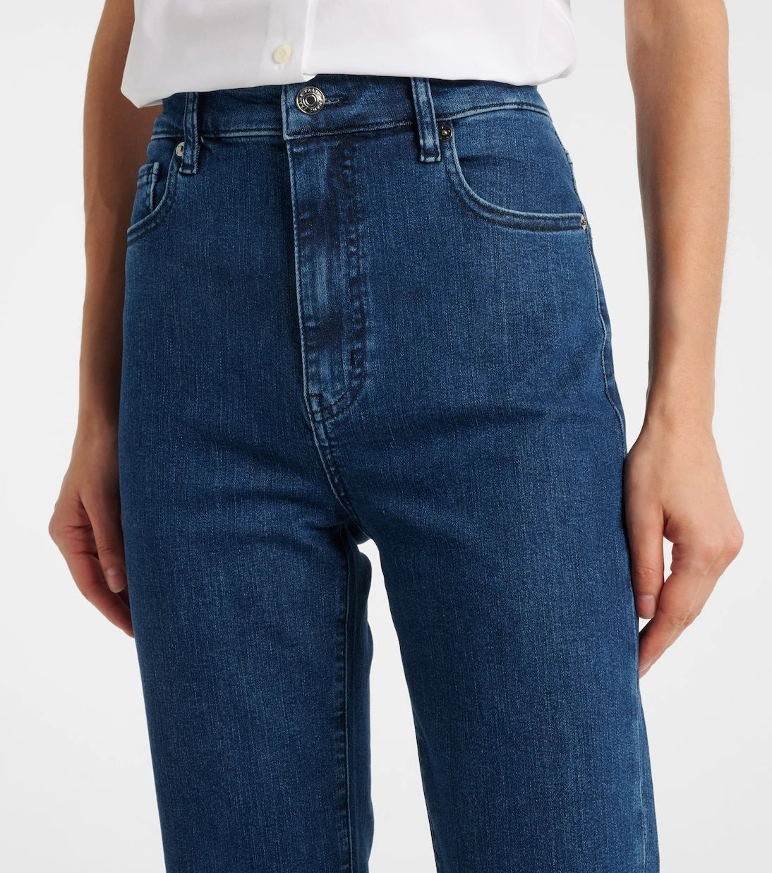 Frame - Icon cropped mid-rise straight jeans