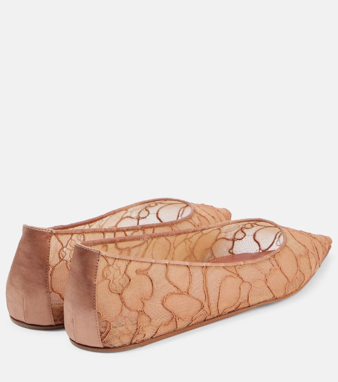 Amina Muaddi - Barbara lace ballet flats