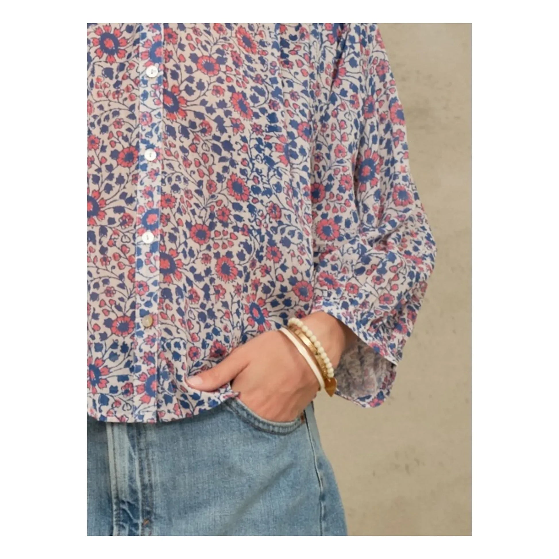 M.A.B.E. - Della Coton blouse | Pink