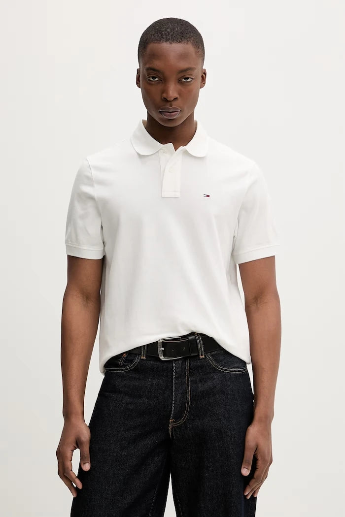 Tommy Jeans erkek pamuklu yakalı tişört