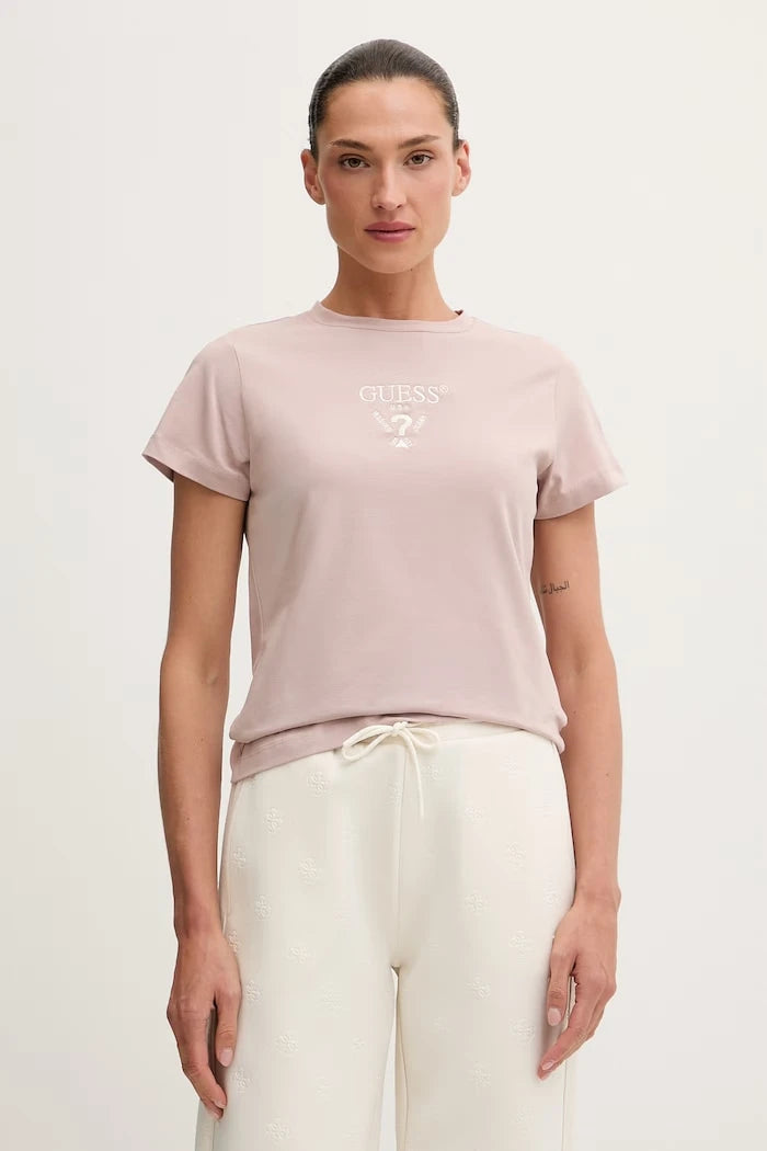 Guess pamuk ve elastan karışımlı kadın tişört COLETTE