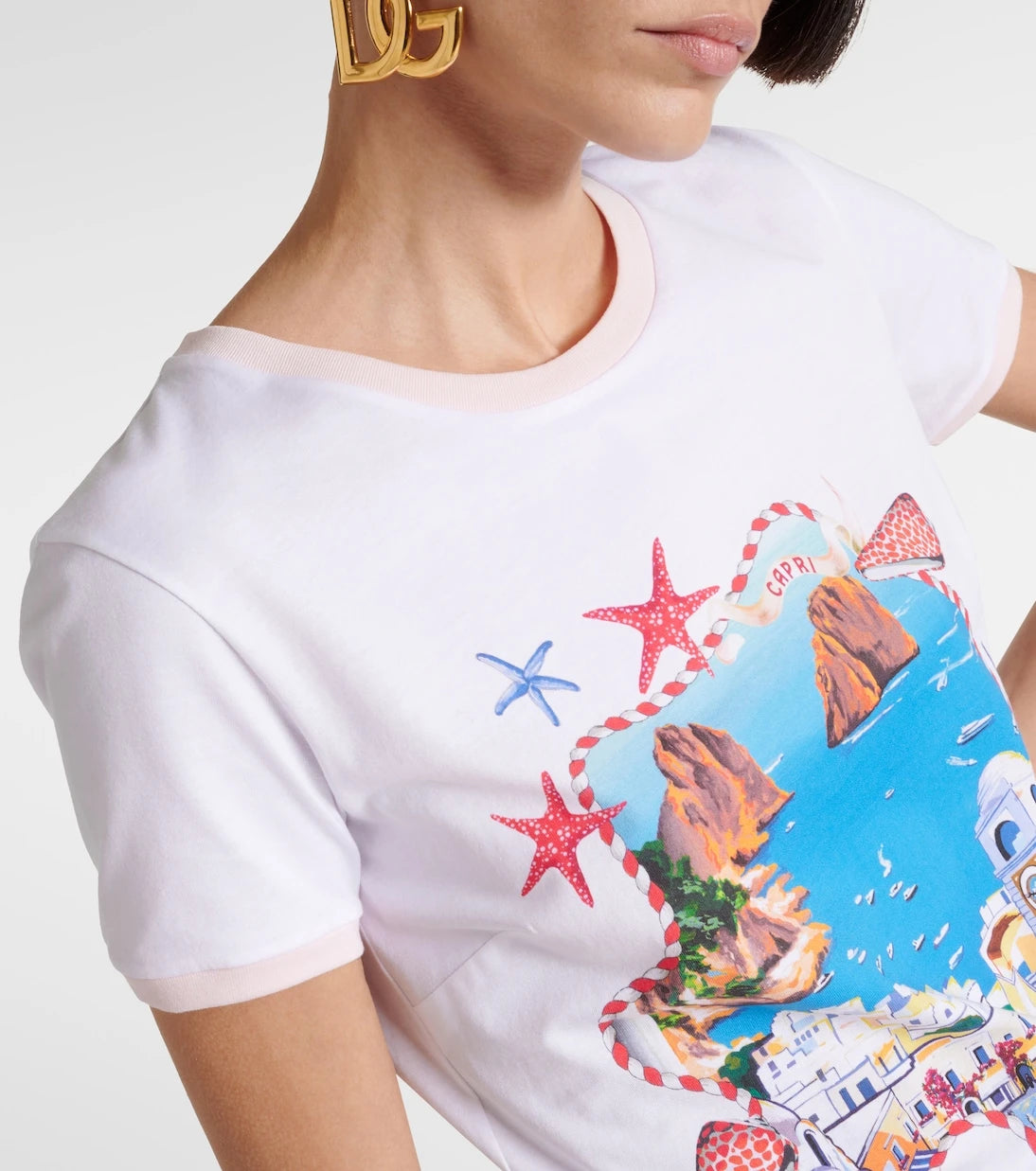 Dolce&Gabbana - Capri printed cotton jersey T-shirt