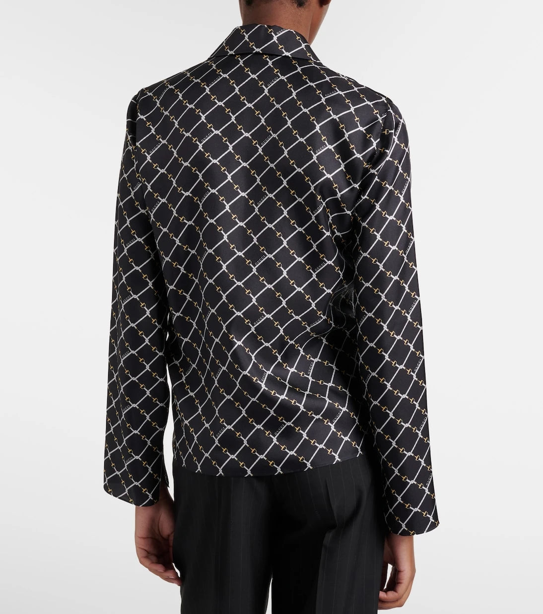 Gucci - Horsebit silk twill shirt