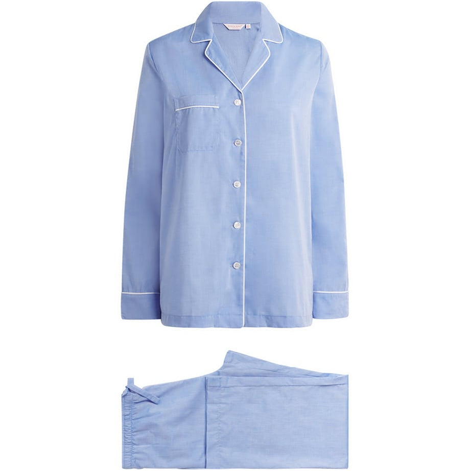 Derek Rose Blue Cotton Classic Pyjama Set