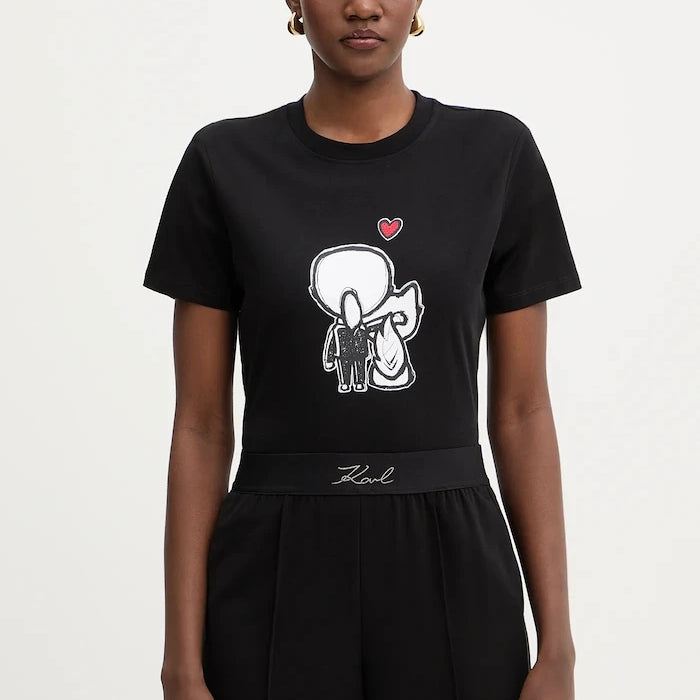 Karl Lagerfeld IKON Pamuklu Tişört
