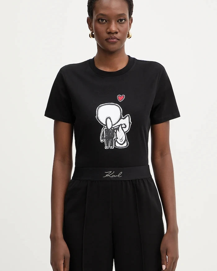 Karl Lagerfeld IKON Pamuklu Tişört