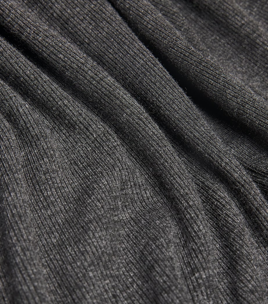 Grey Ribbed Emma Maxi Skirt