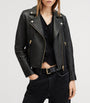AllSaints Black Leather Dalby Biker Jacket