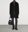 Burberry Black Cashmere Mid-Length Car Coat