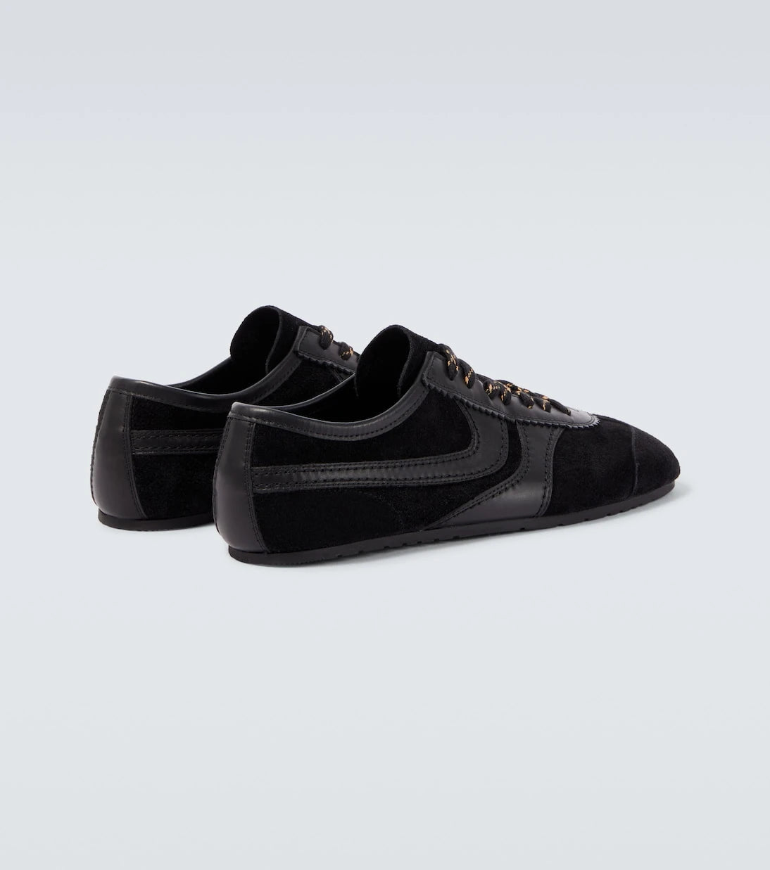 Dries Van Noten - Leather-trimmed suede sneakers