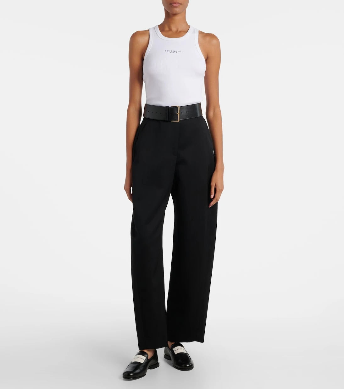 Givenchy - Logo ribbed-knit cotton jersey tank top