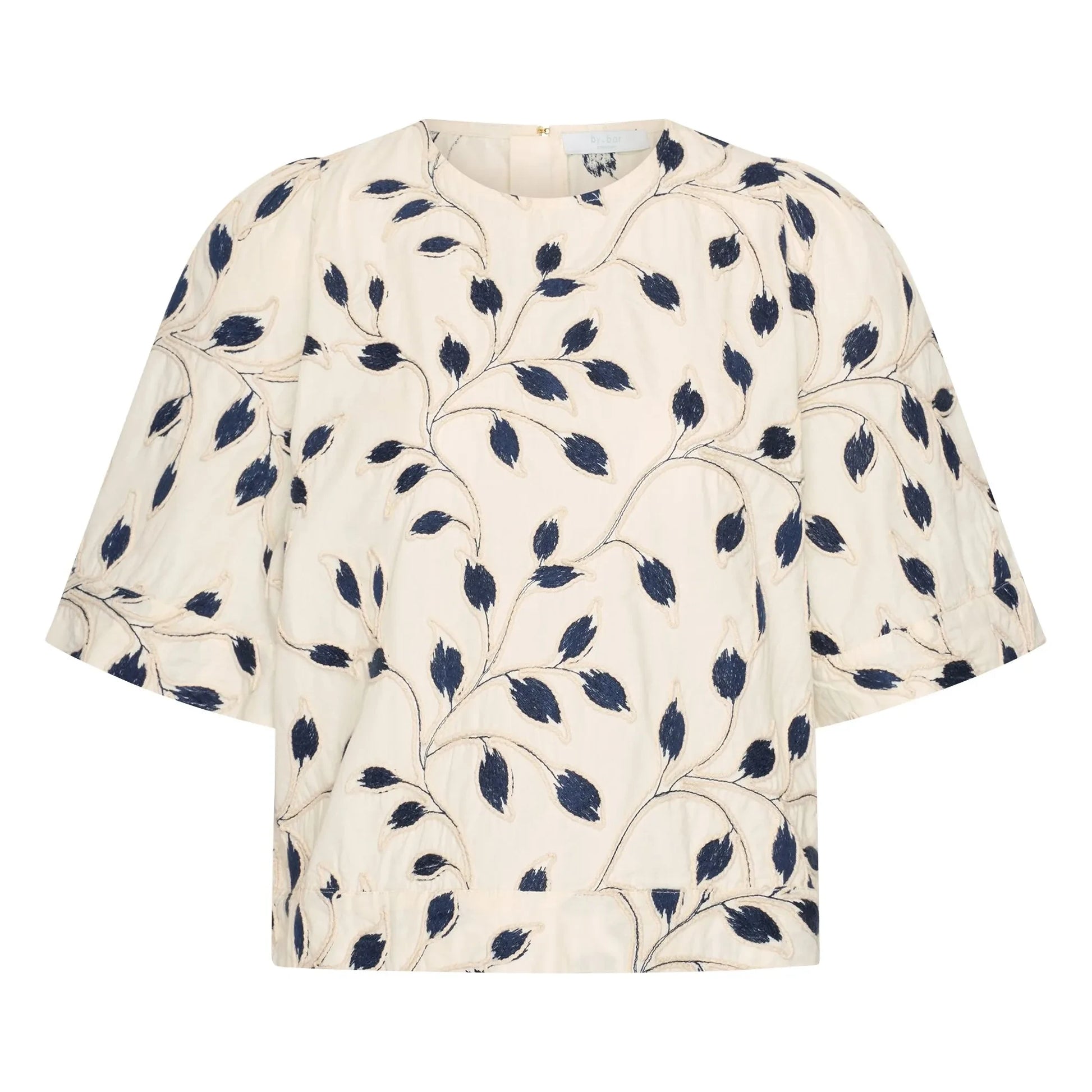 By Bar - Olivia Cotton Botanical Blouse | Midnight blue