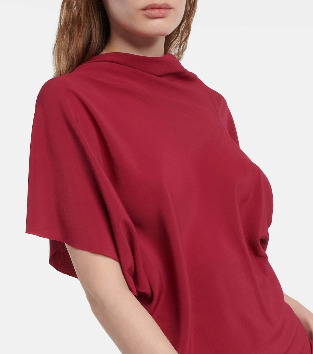 Rick Owens - Asymmetrical silk-blend top